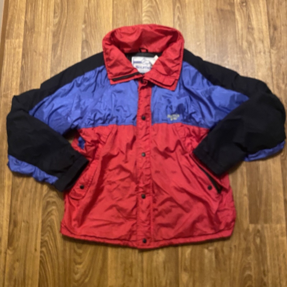 Vintage 90s Solstice GoreTex Jacket Mens Large Lightweight Windbreaker Red Blue